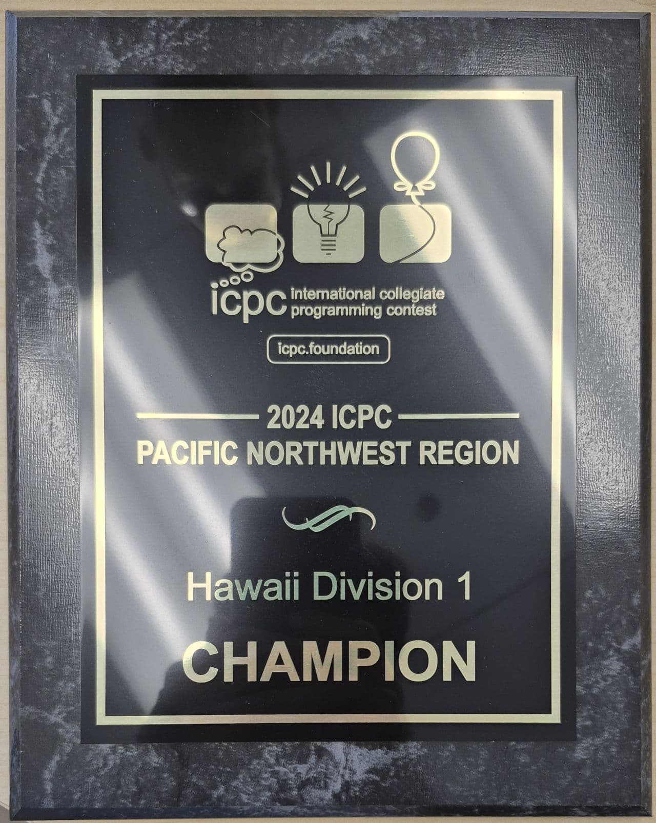 ICPC 2024 Hawaii Site Division 1 championship award